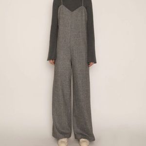 Oak + Fort Wool Jumpsuit Grey